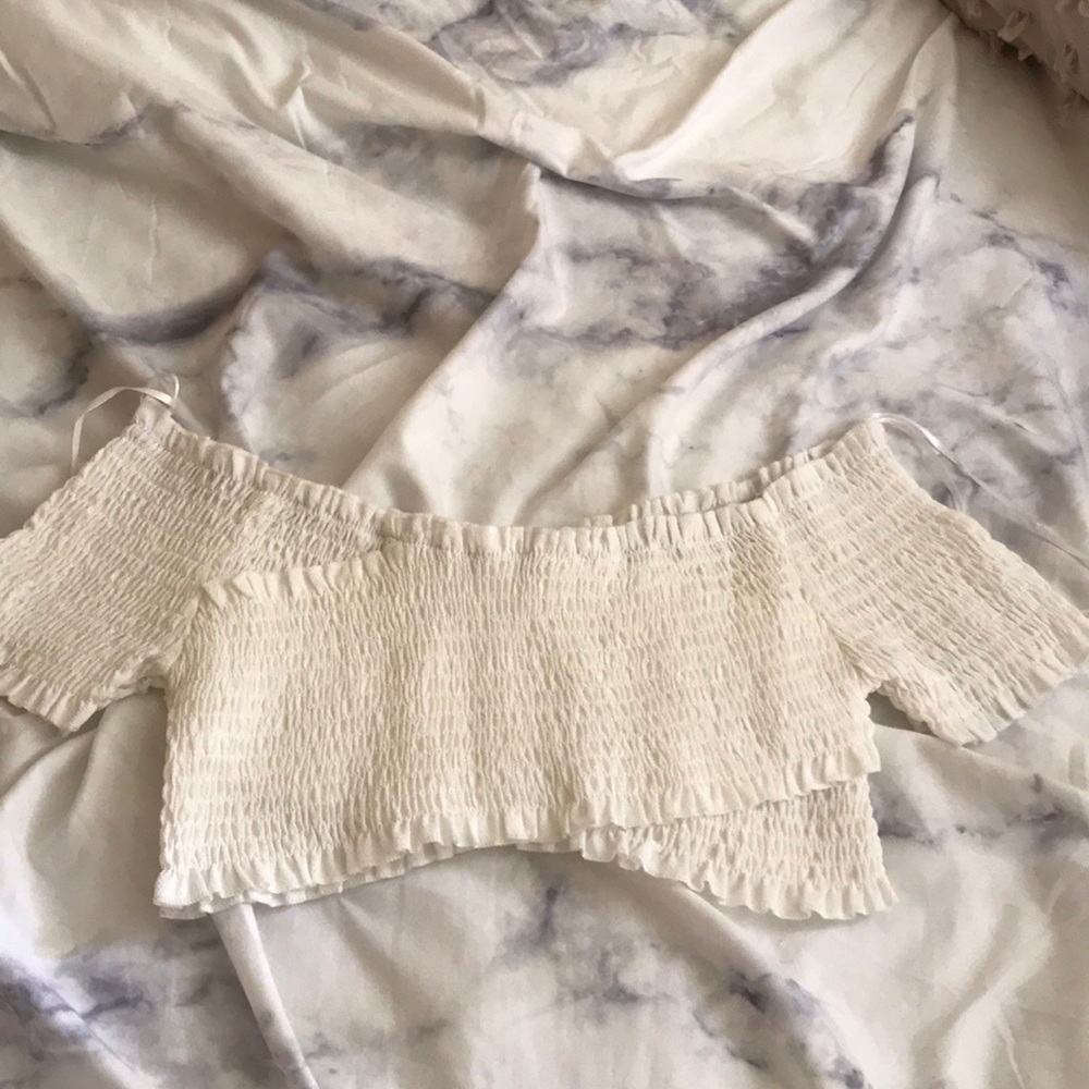 White Cropped Top